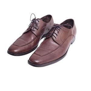 Lavorazione Artigiana Mens Brown Leather Lace Up Brogue Dress Shoes Size 11